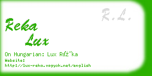 reka lux business card